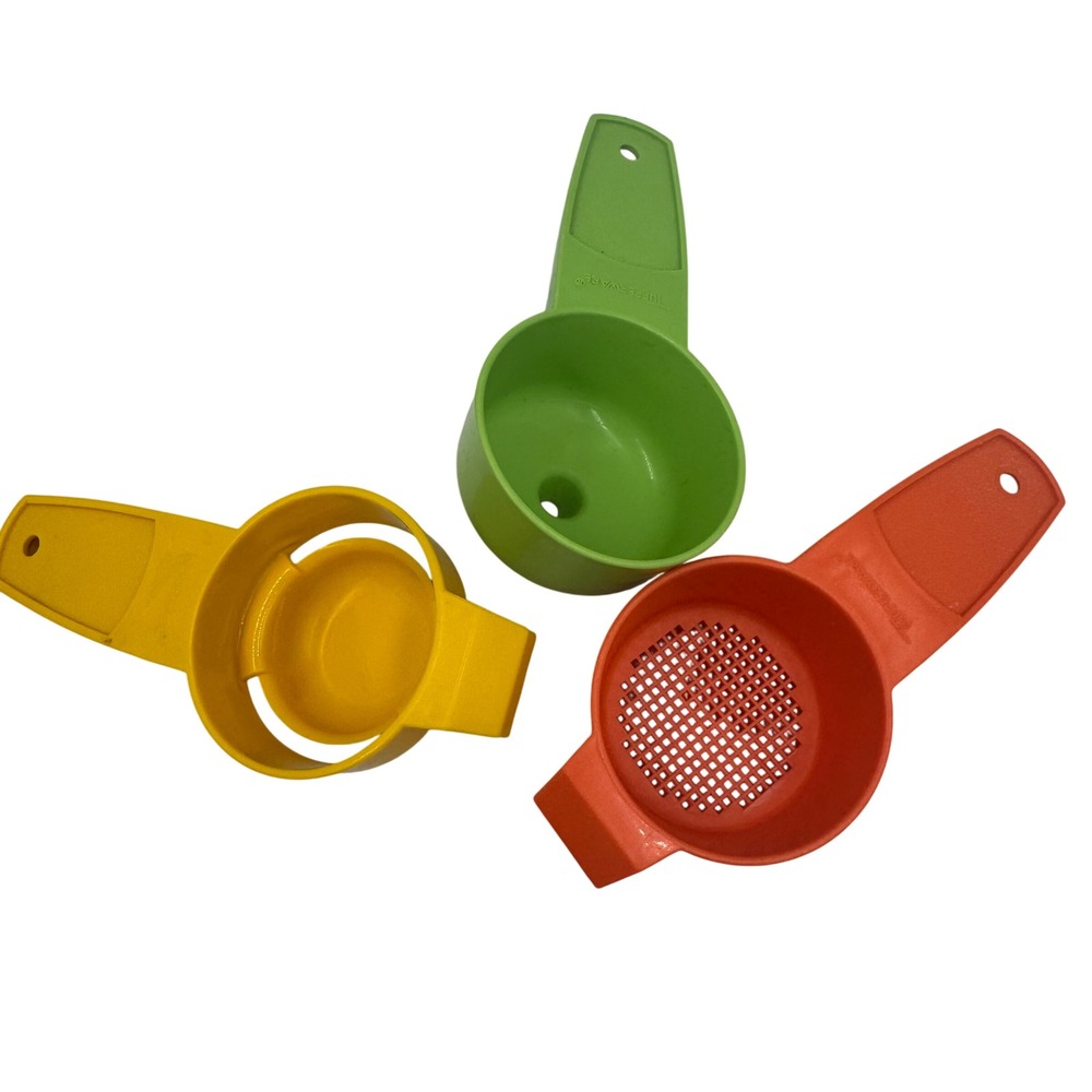 Tupperware Egg Separator Strainer Funnel 879 779 877 Green‎ Gold Orange